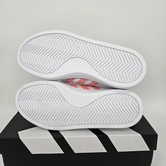 New adidas Grand Court Cloudfoam 'White Semi Pink Spark' Women's Shoes Size 6.5 - Picture 7 of 8